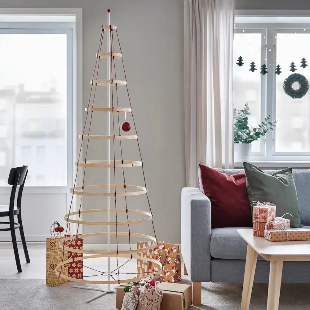 IKEA VINTER 2021 Garland, handmade Christmas tree shaped, green, 2 yard
